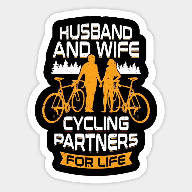 Husband And Wife Cycling Partners For Life Sticker by Dolde08